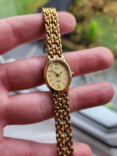 Vintage 1989, FROSTED GOLD, SEIKO BELFINA QUARTZ, Ladies Watch