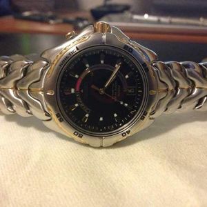 Seiko Kinetic Windward SKA058 Watch Links - 18mm, 2 Gold Tone Bars - Parts Only