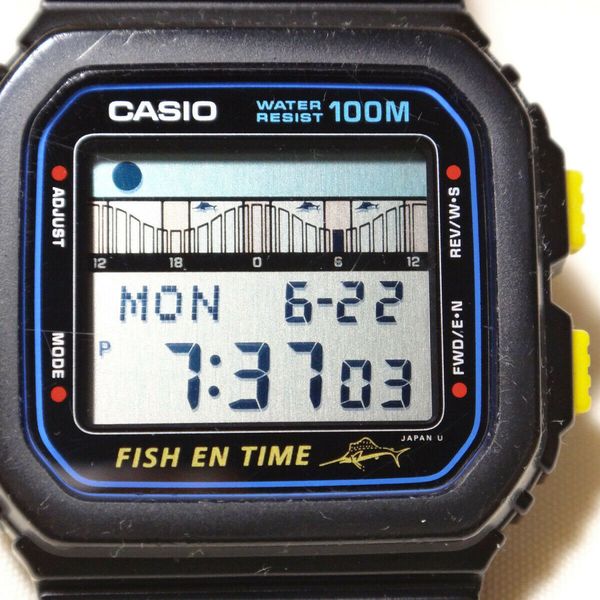 VINTAGE CASIO FT100W FISH EN TIME WATCH JAPAN MODULE 844 WatchCharts