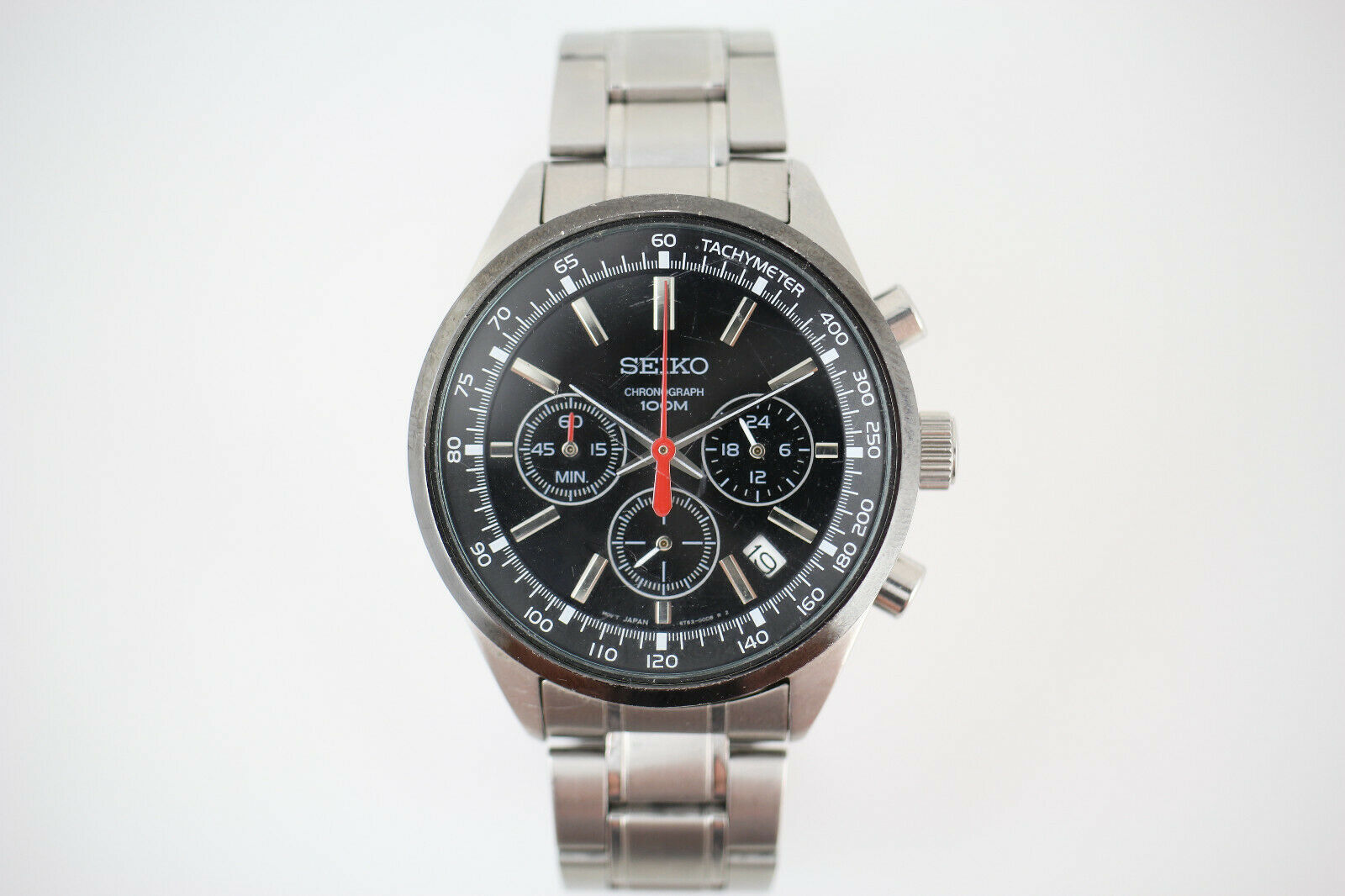 SEIKO 6T63 00B0 CHRONOGRAPH DATE MENS 100M WATCH NICE