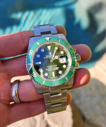 Mens Rolex Submariner 'Hulk' - Green Date Dial Watch - 116610LV - 2017