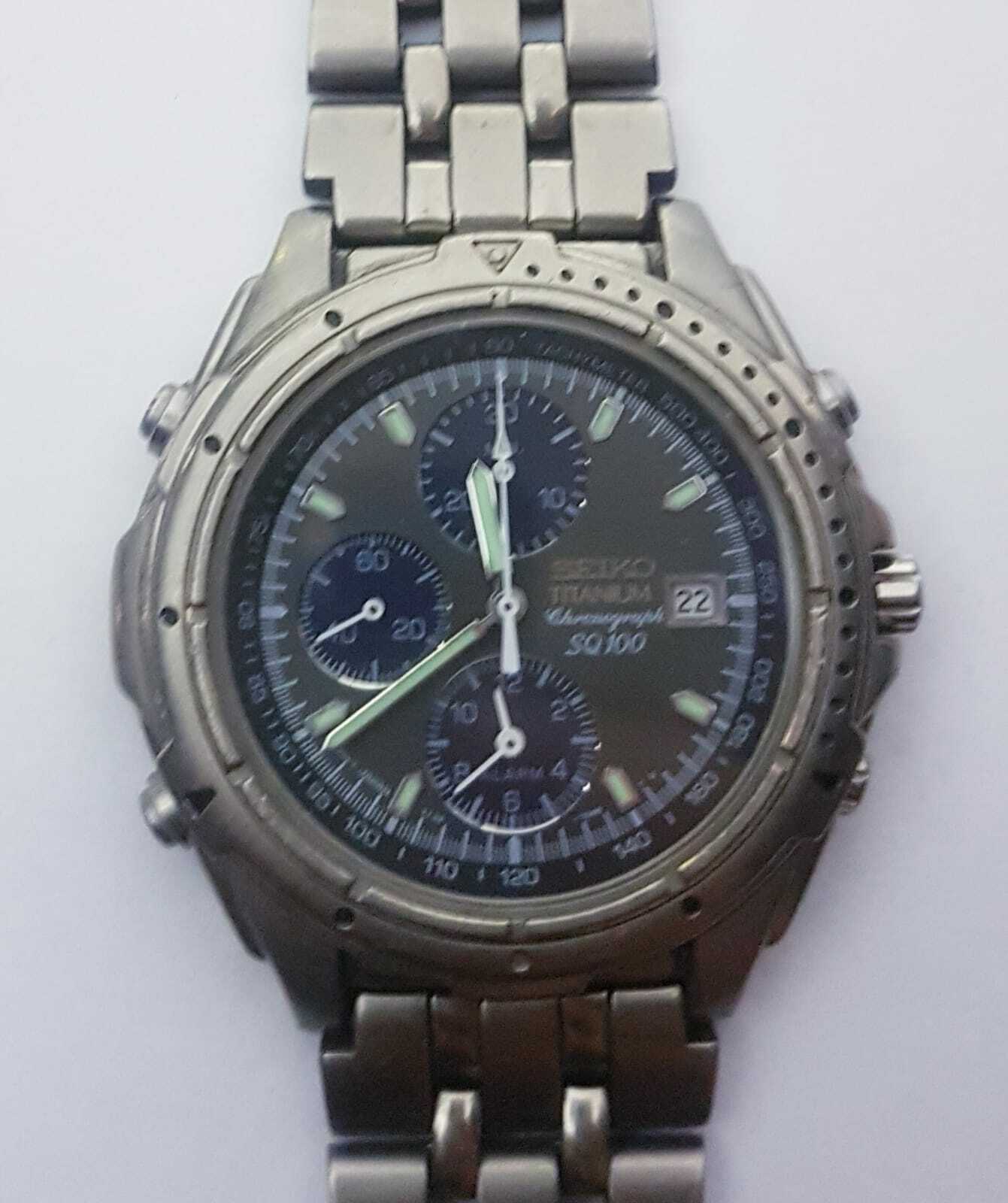 時計 SEIKO TITANIUM CHRONGRAPH 7T32-6030 Seiko watch mens 7t32 - Gem