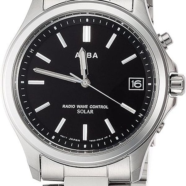 [AEFY502] Seiko watch ALBA Aruba watch solar radio analog silver black ...