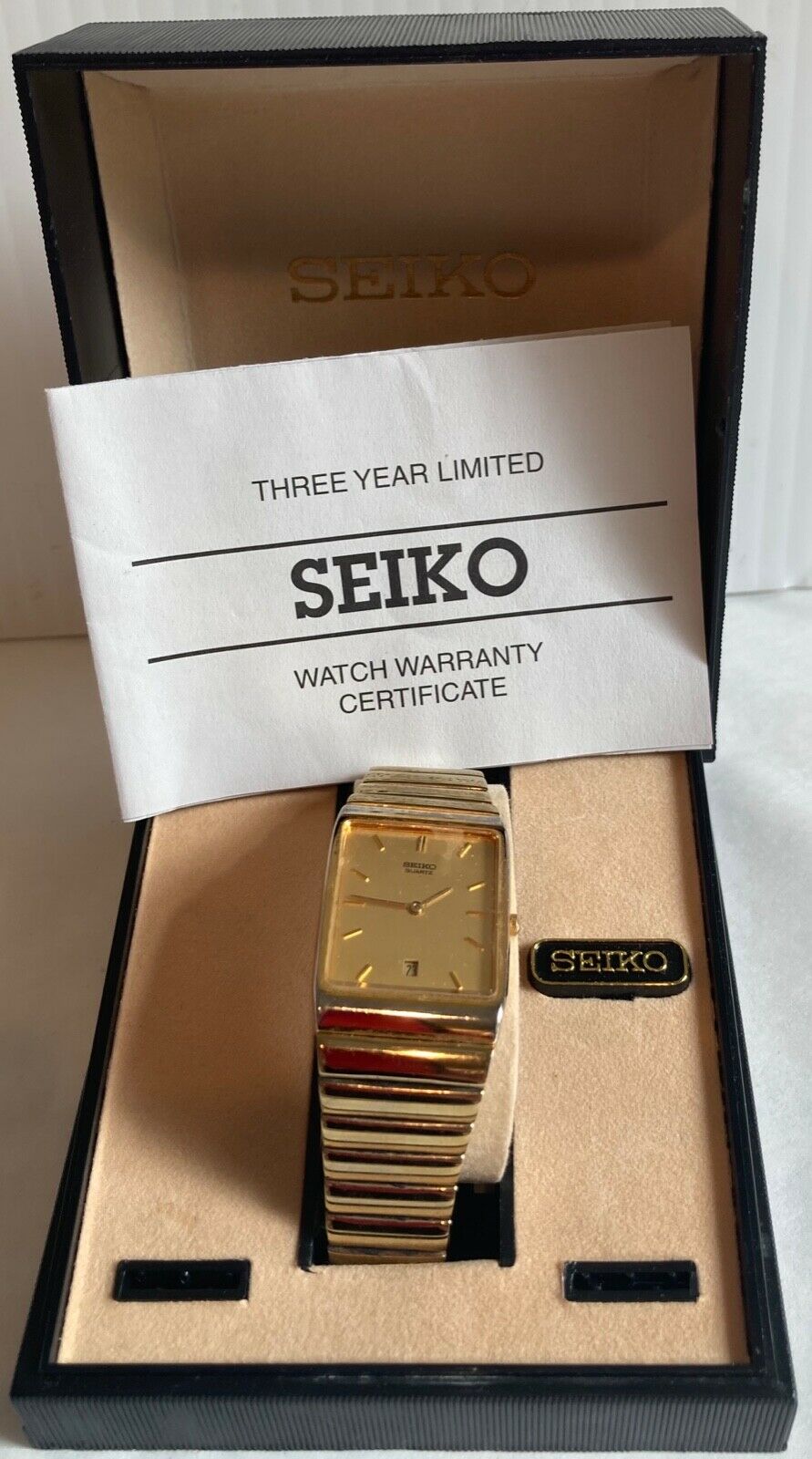 Non-Working Men's Seiko 5Y39-5278 TH Quartz Gold Tone Watch Non-Working Men's Seiko 5Y39-5278 TH Quartz Gold Tone Watch