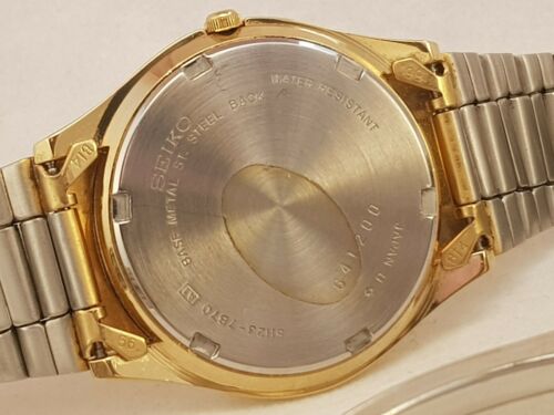 GENT'S VINTAGE SEIKO JAPAN SQ QUARTZ 5H23-7B70 DAYDATE WRISTWATCH