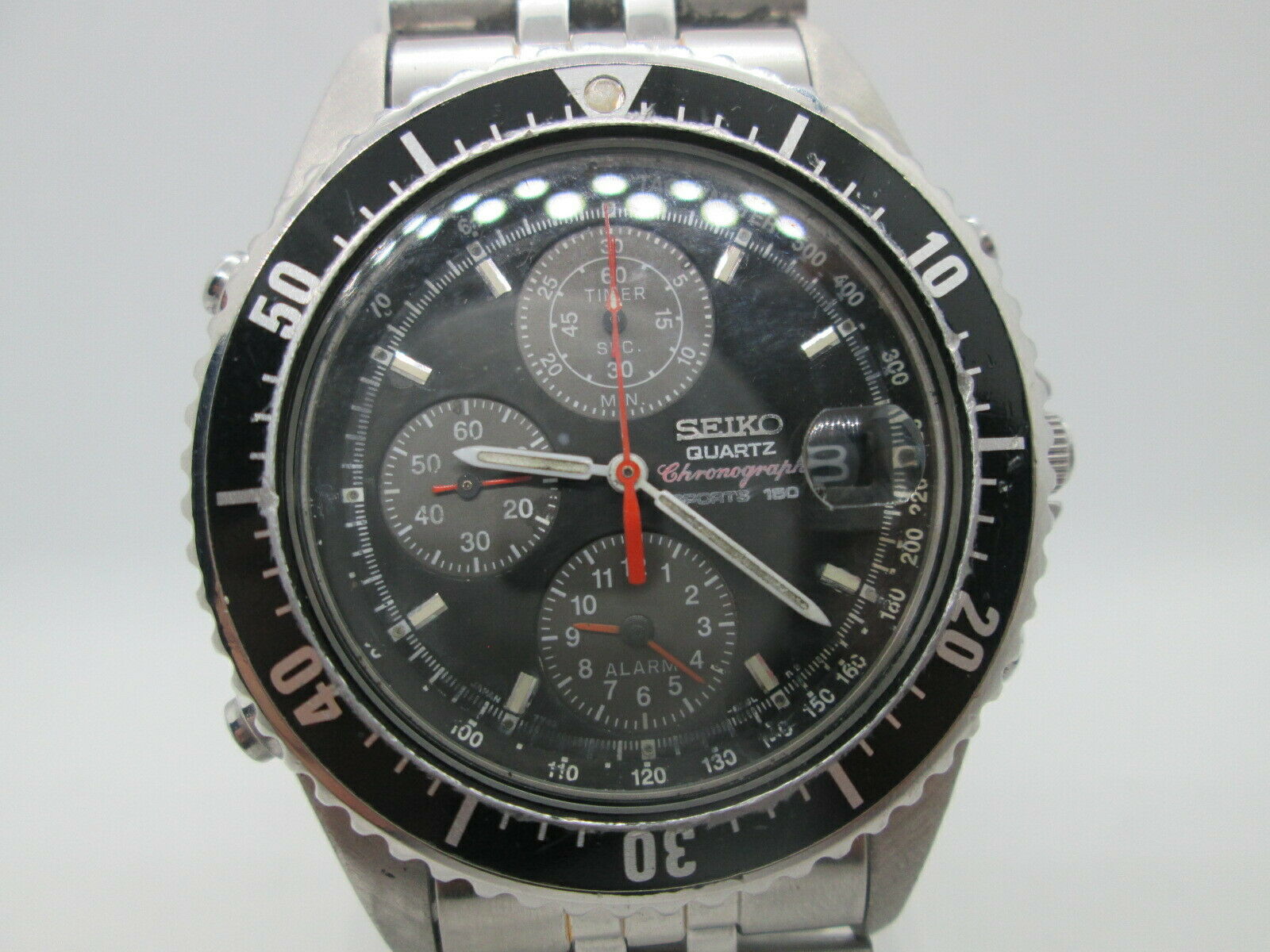 SEIKO 7T42-6A50 ALARM CHRONOGRAPH STAINLESS STEEL QUARTZ MENS WATCH |  WatchCharts