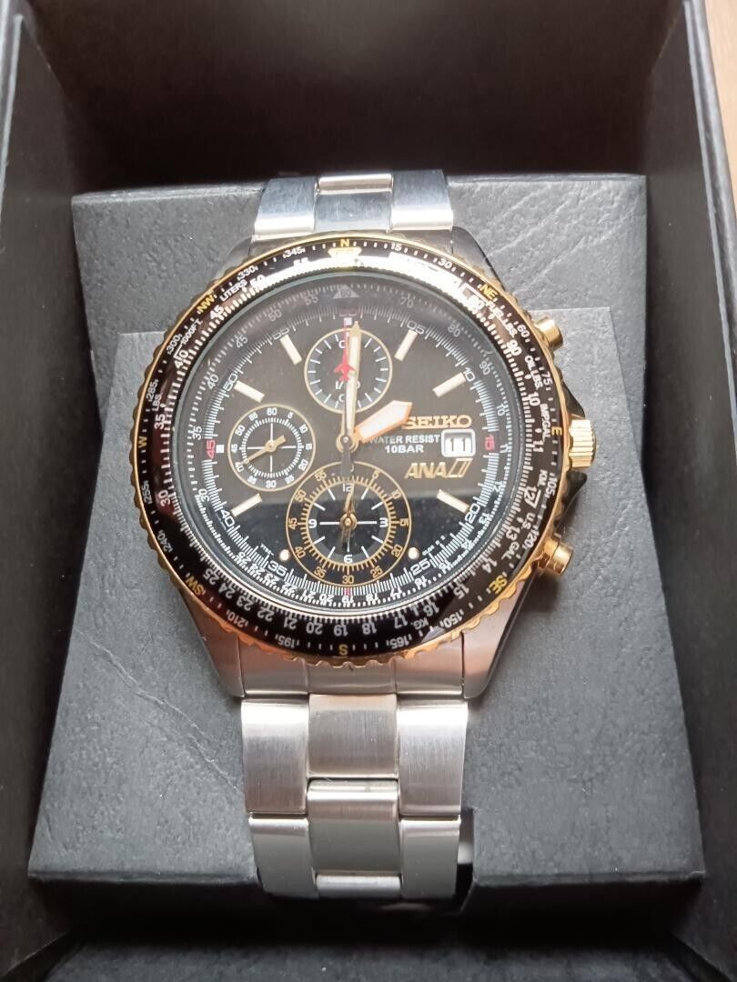 Seiko 7T92-0CF0 Pilot Flightmaster Quartz Chronograph ANA Limited
