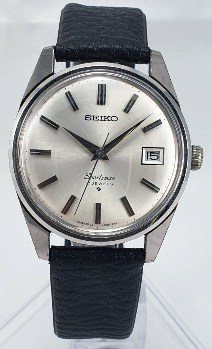 Vintage Seiko Sportsman 6602-9982 17 Jewels Manual Hand Winding 