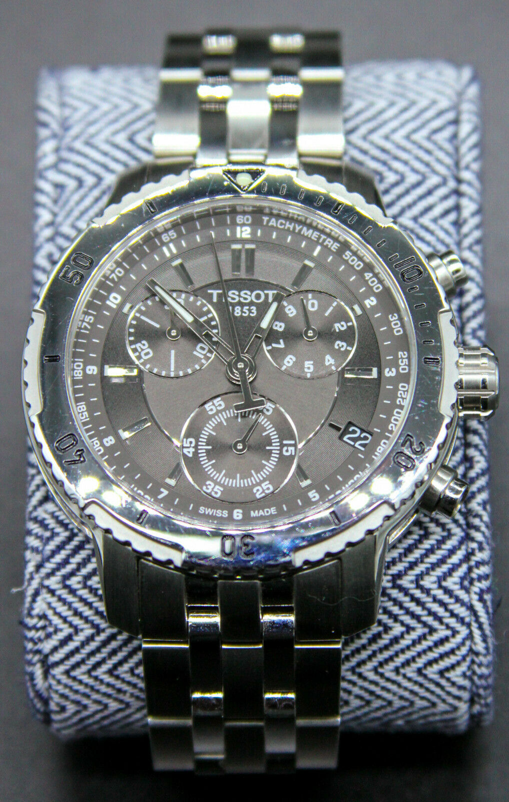 Tissot PRS 200 Men s Silver Stainless Steel Chronograph Watch T067