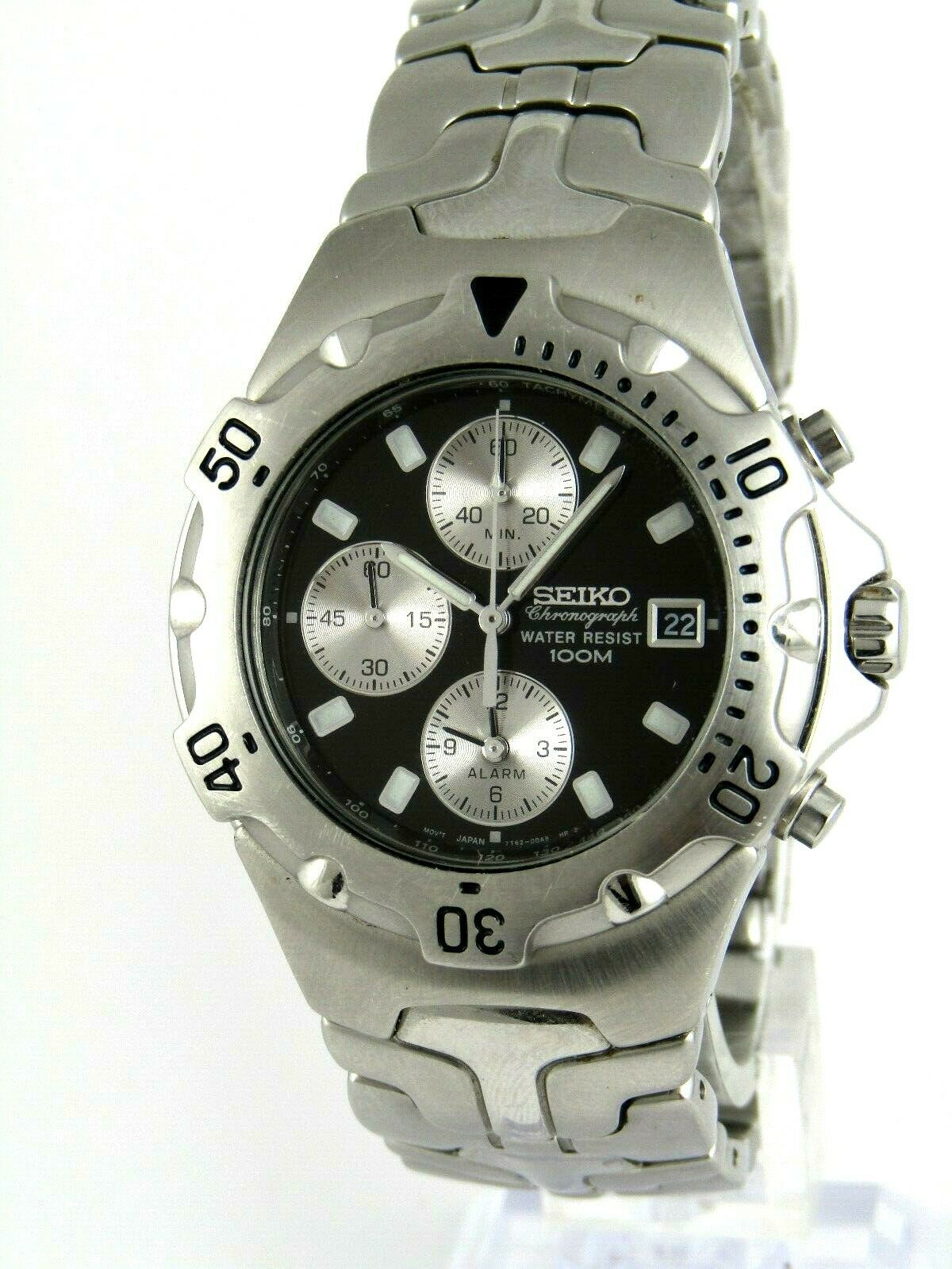 Seiko SNA279 7T62 0CR0 Chronograph Stainless Steel Men s