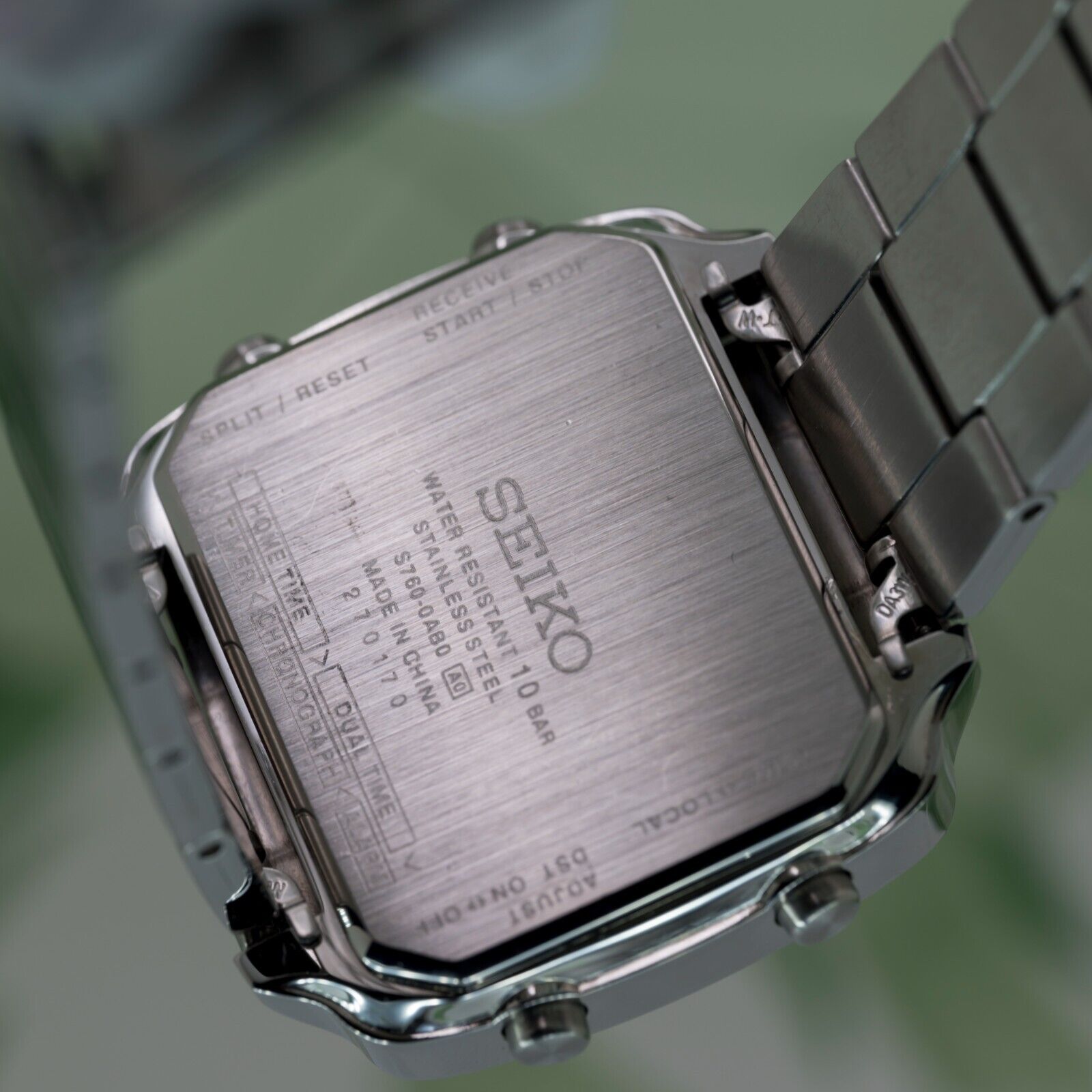 SEIKO S760-0AB0 SPIRIT SOLAR WR 10 BAR RADIO CONTROL WATCH