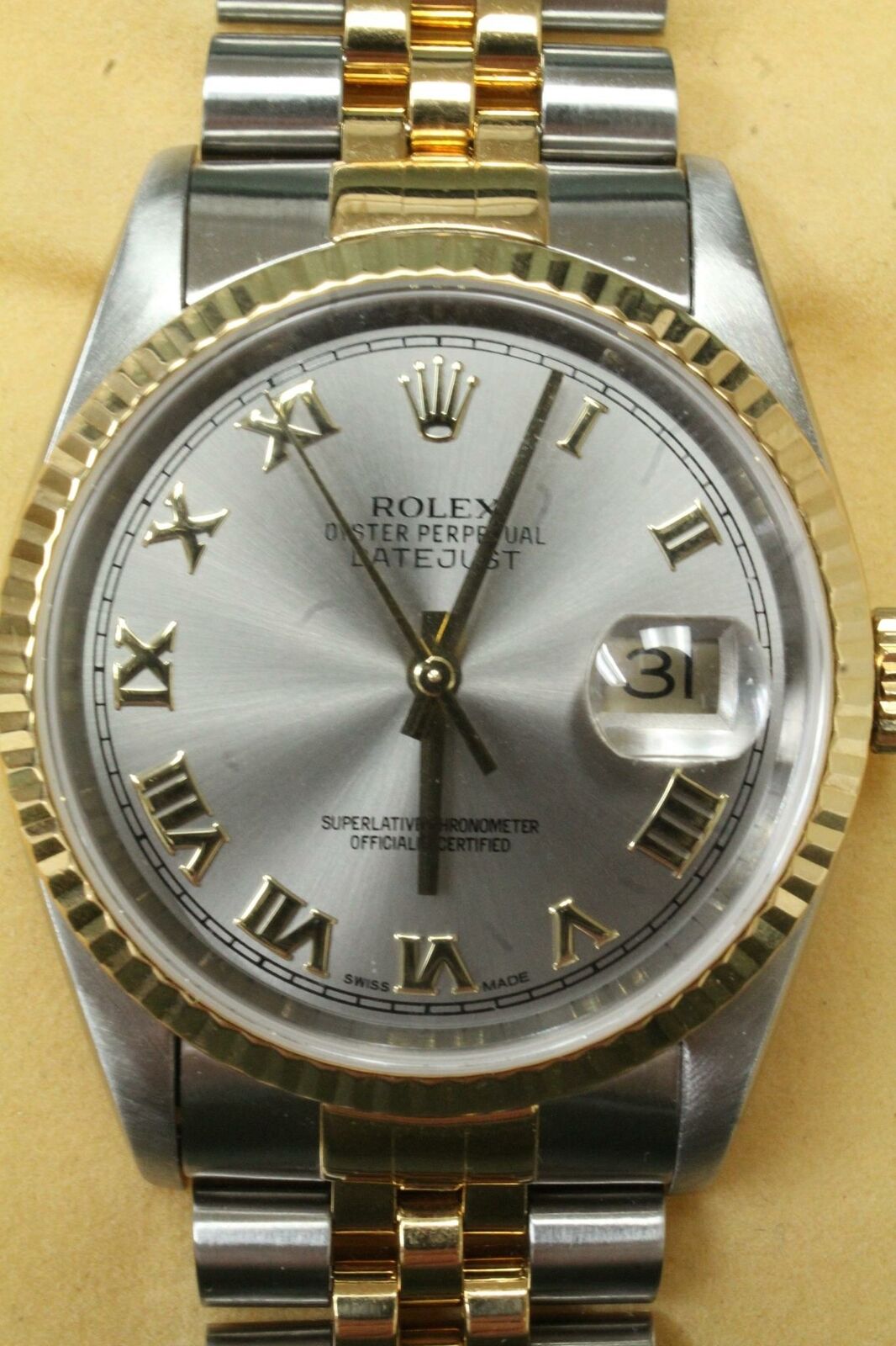 rolex 16233 silver