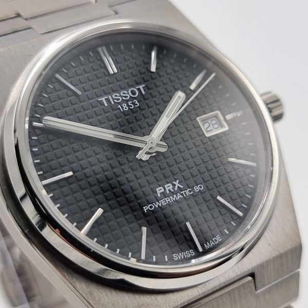 Tissot PRX Powermatic 80 Silver Dial Silver Steel Strap Watch For Men - T1374072203100