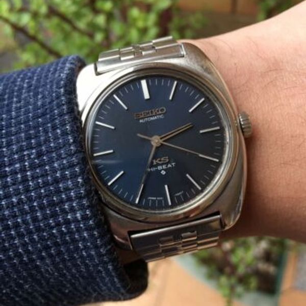 Vintage King Seiko 5621-7000 Hi-Beat KS Automatic Watch Blue Dial |  WatchCharts
