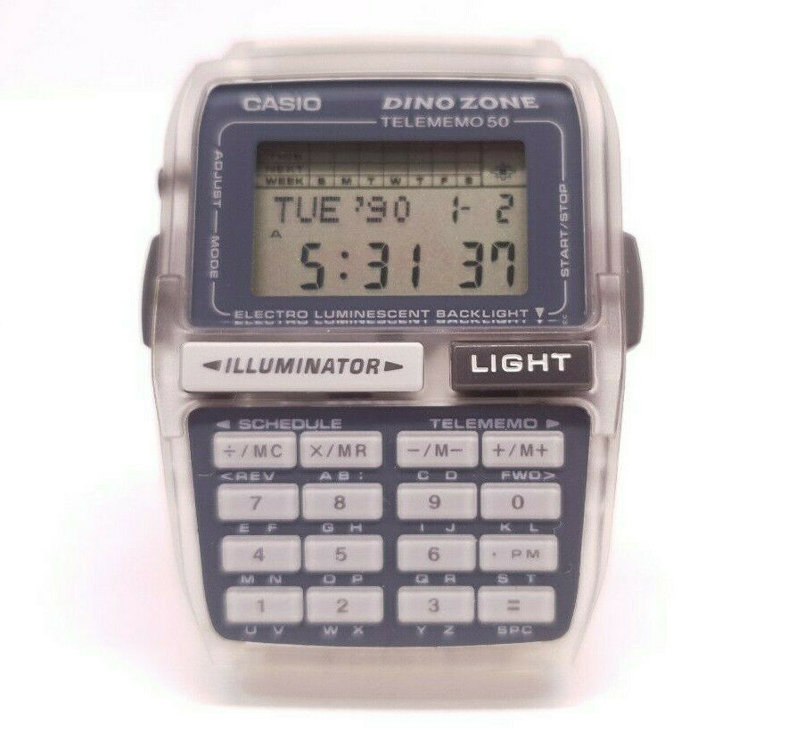 NOS CASIO DBC-63 DINO ZONE TRANSPARENT CALCULATOR