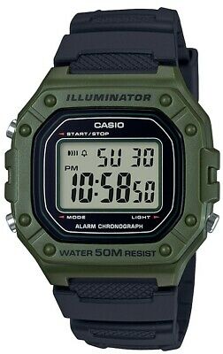 casio men's black resin strap digital lcd watch