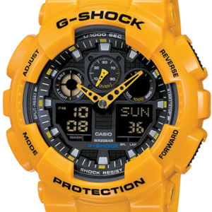 Casio G-Shock GA100A-9A - Orologio Uomo Con Cinghia, Resistente Agli Urti, 200 Metri Impermeabile