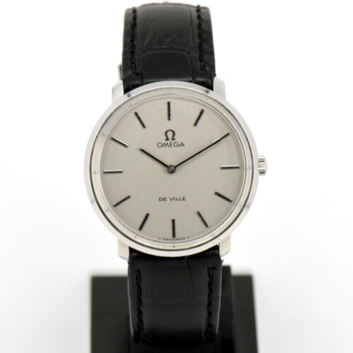 Auth Omega De Ville TOOL.104 SS/Leather Hand-winding Men's Watch J