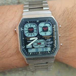 Vintage Citizen Robot Face Ana Digi 30-0314 Jetboy Japan Made