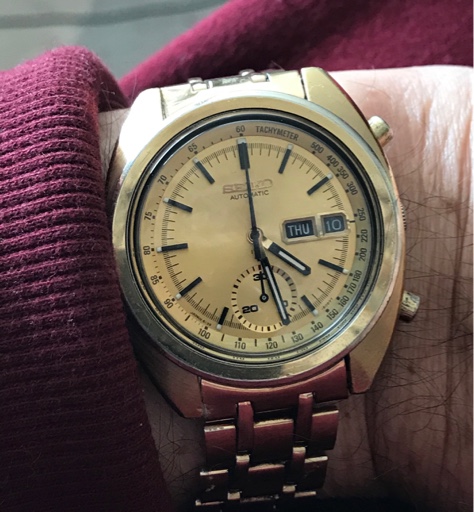 SEIKO 6139-6015 Gold Tone Chronograph Vintage | WatchCharts