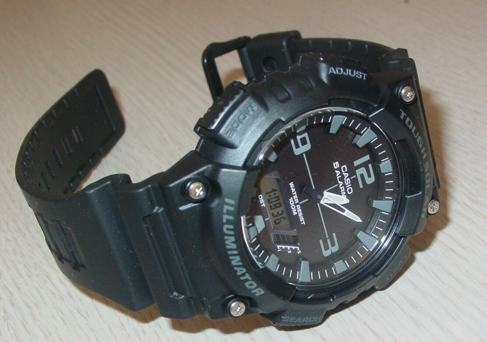 Casio Tough Solar Illuminator 5 Alarm Watch Black 5208 AQ-S810W Analog |  WatchCharts