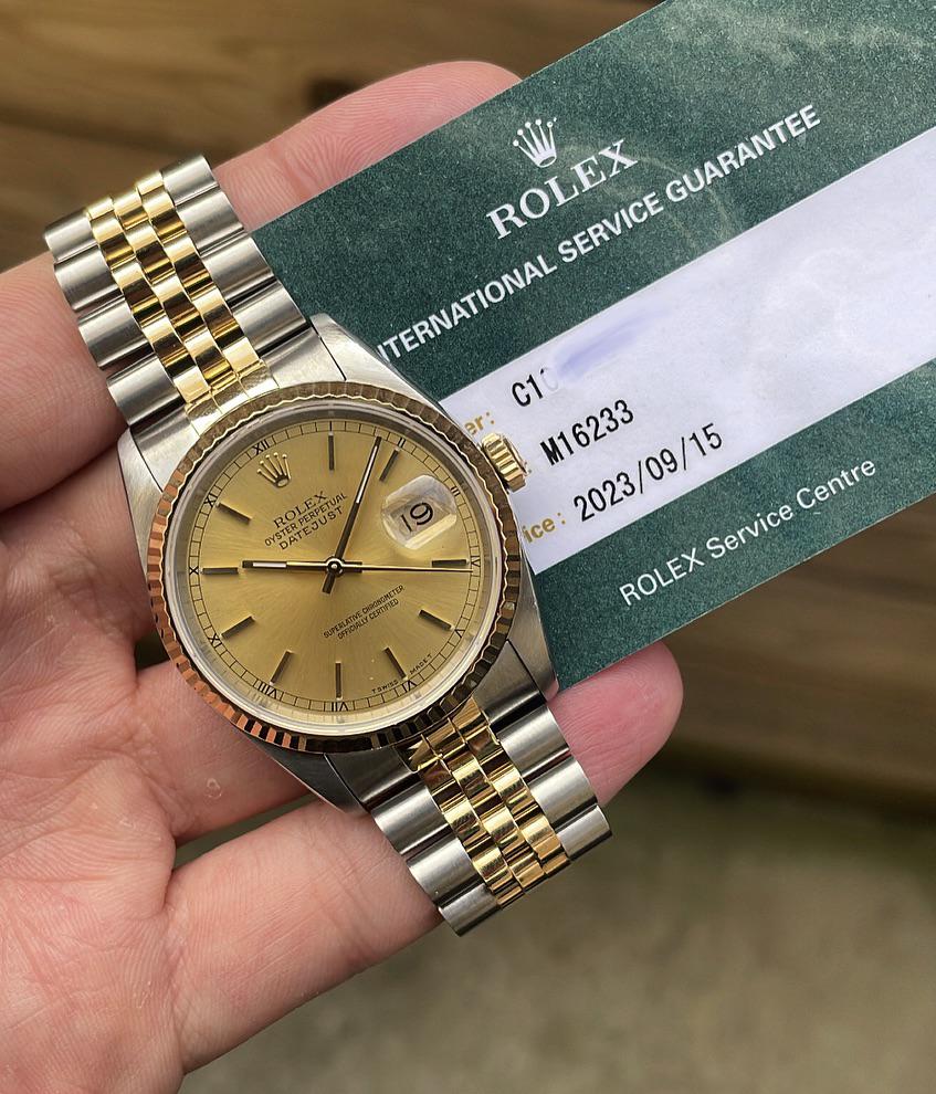 WTS Classic 1992 Rolex Datejust 2023 Rolex Service Card Pouch