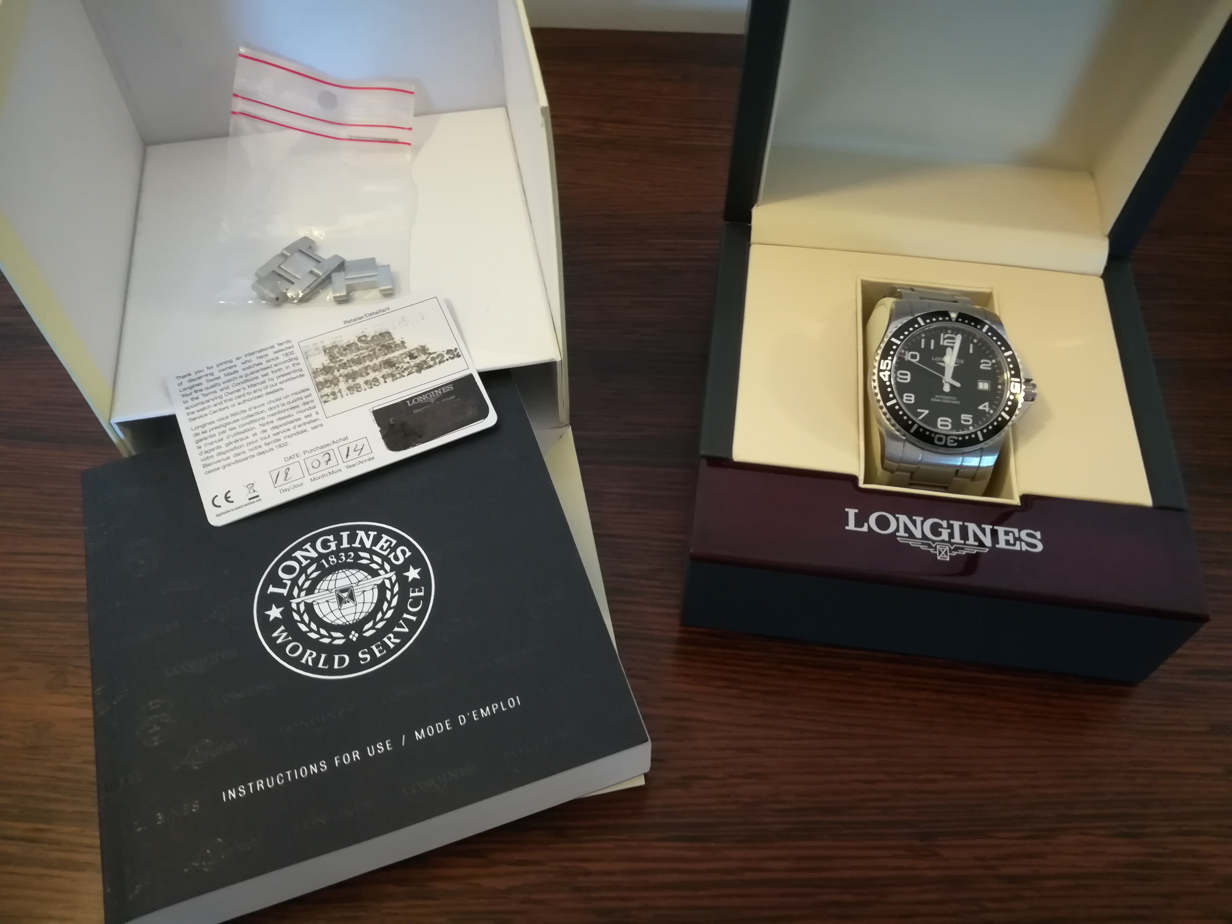 FS Longines HydroConquest Arabic Numerals Automatic 41mm Full