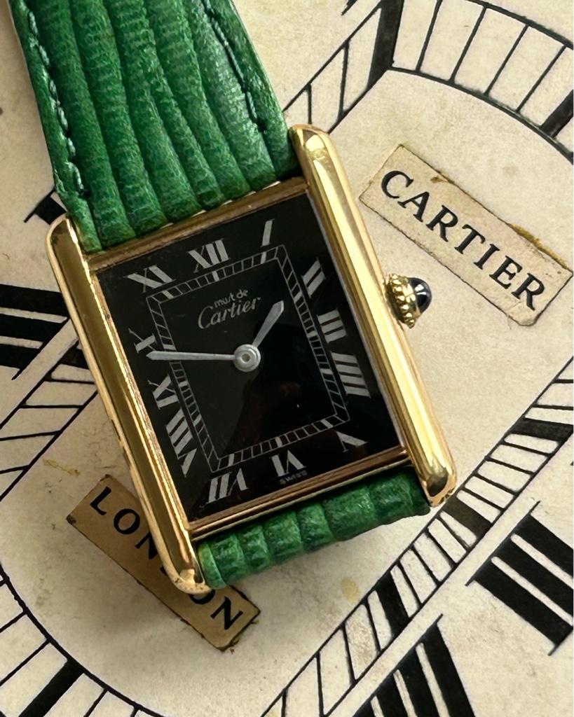 Cartier tank gold on sale plated