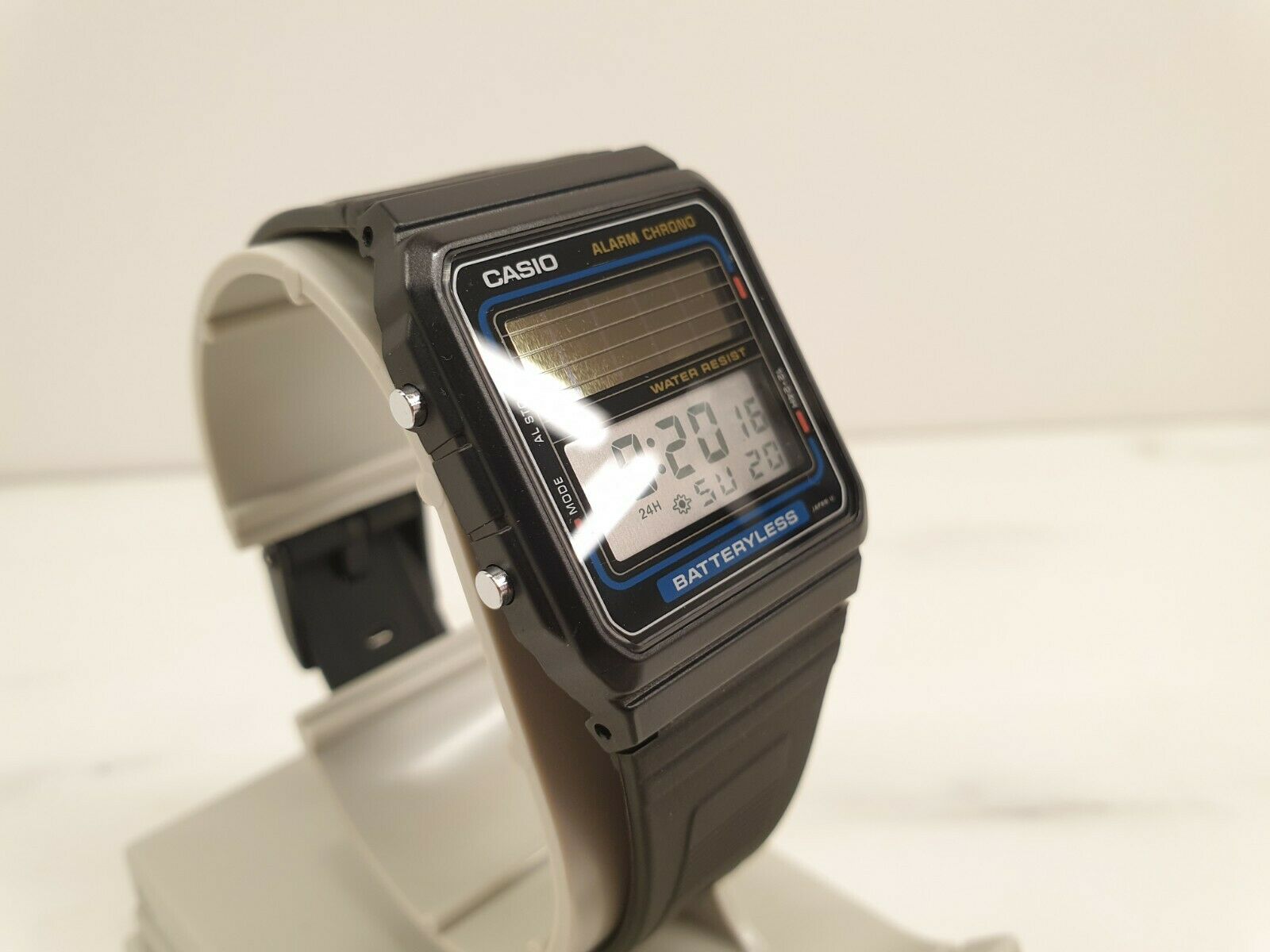 NOS CASIO FB-90W BATTERY LESS ALARM CHRONO SOLAR MODULE 668 JAPAN