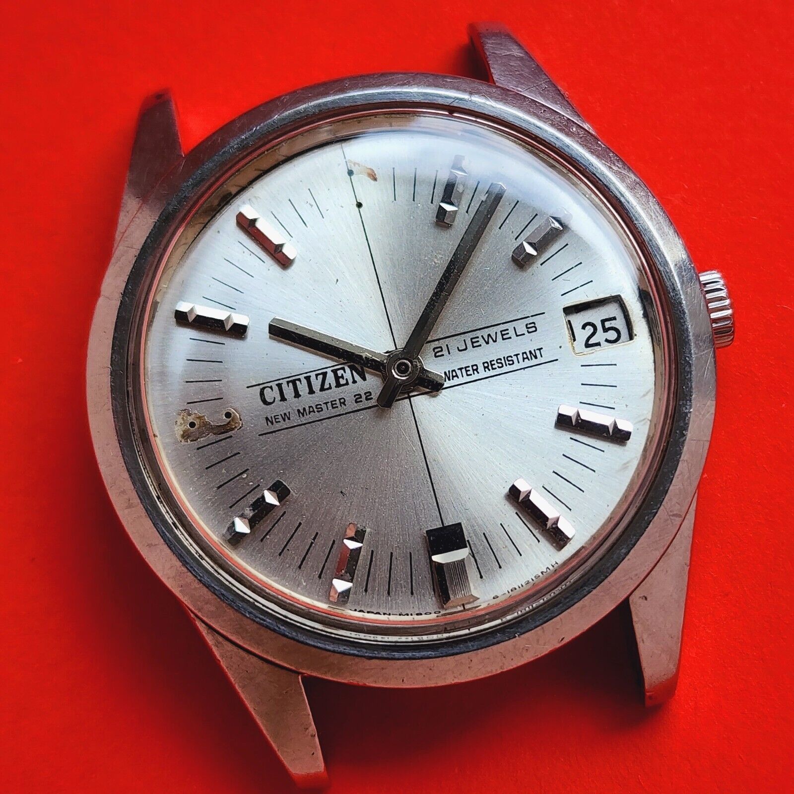 Citizen New Master 22 Watch Vintage Cross Hair Dial Mechanical Cal