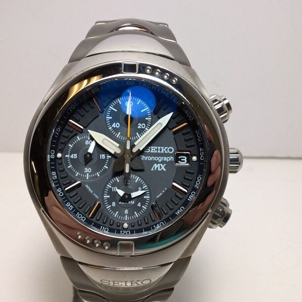 Minty High End Seiko MX Titanium SATC001 7T62-0A40 AR Sapphire Chrono ...