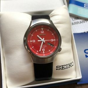Seiko Automatic Watch 7S26-0110 Red Face - Never Worn | WatchCharts