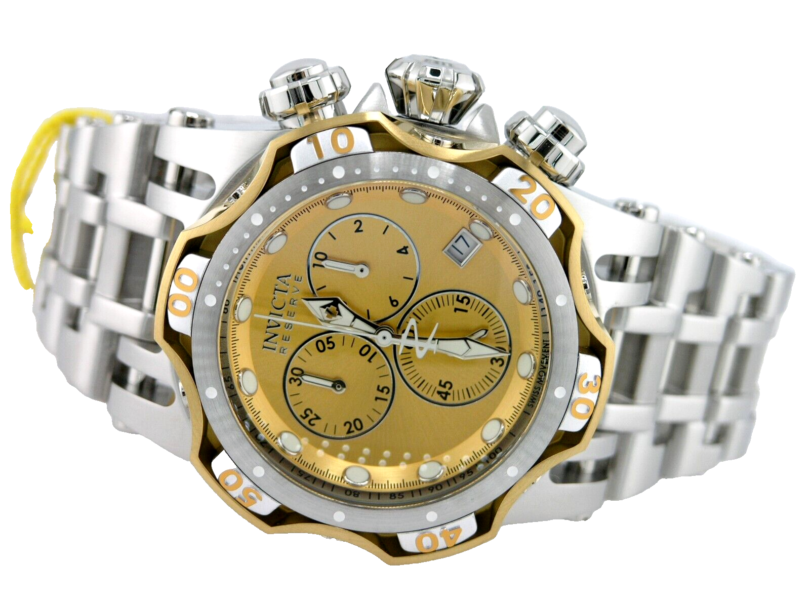 NEW INVICTA RESERVE 45655 CHAOS SWISS CHRONOGRAPH WATCH MOP DIAL