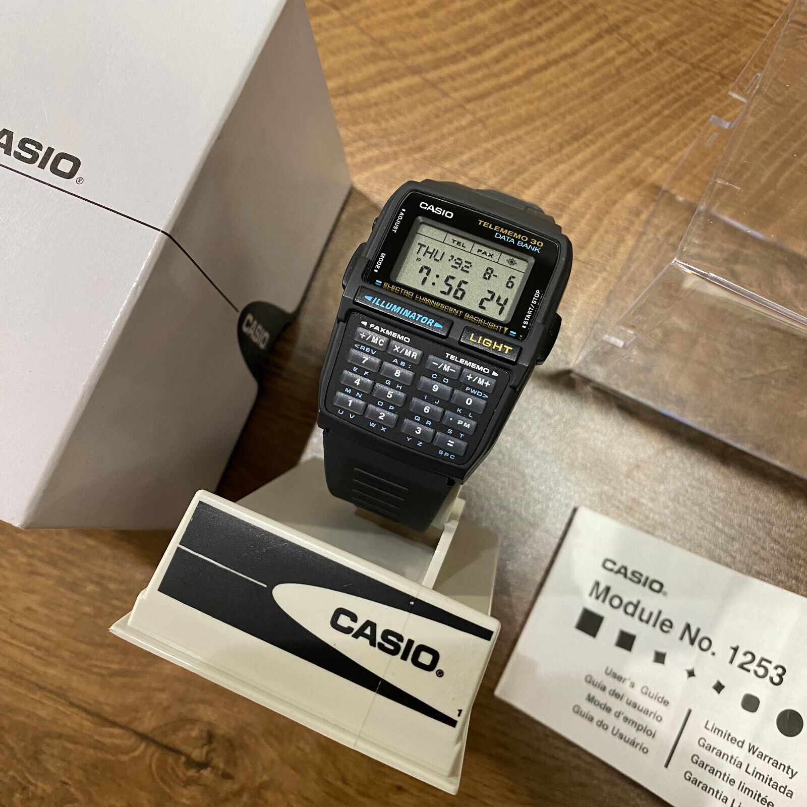 Vintage Casio DBC-30-1 Databank 30 Rare Calculator Watch 90's NOS