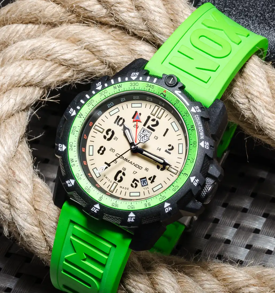 Luminox Commando XL.3337 GMT Raider Military Sapphire Beige Green