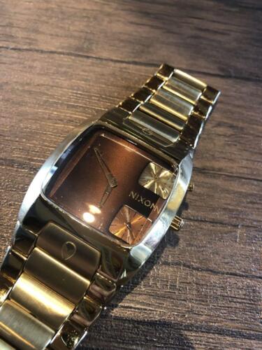 Nixon Banks Gold/Dial Bronze banks Out of battery without box