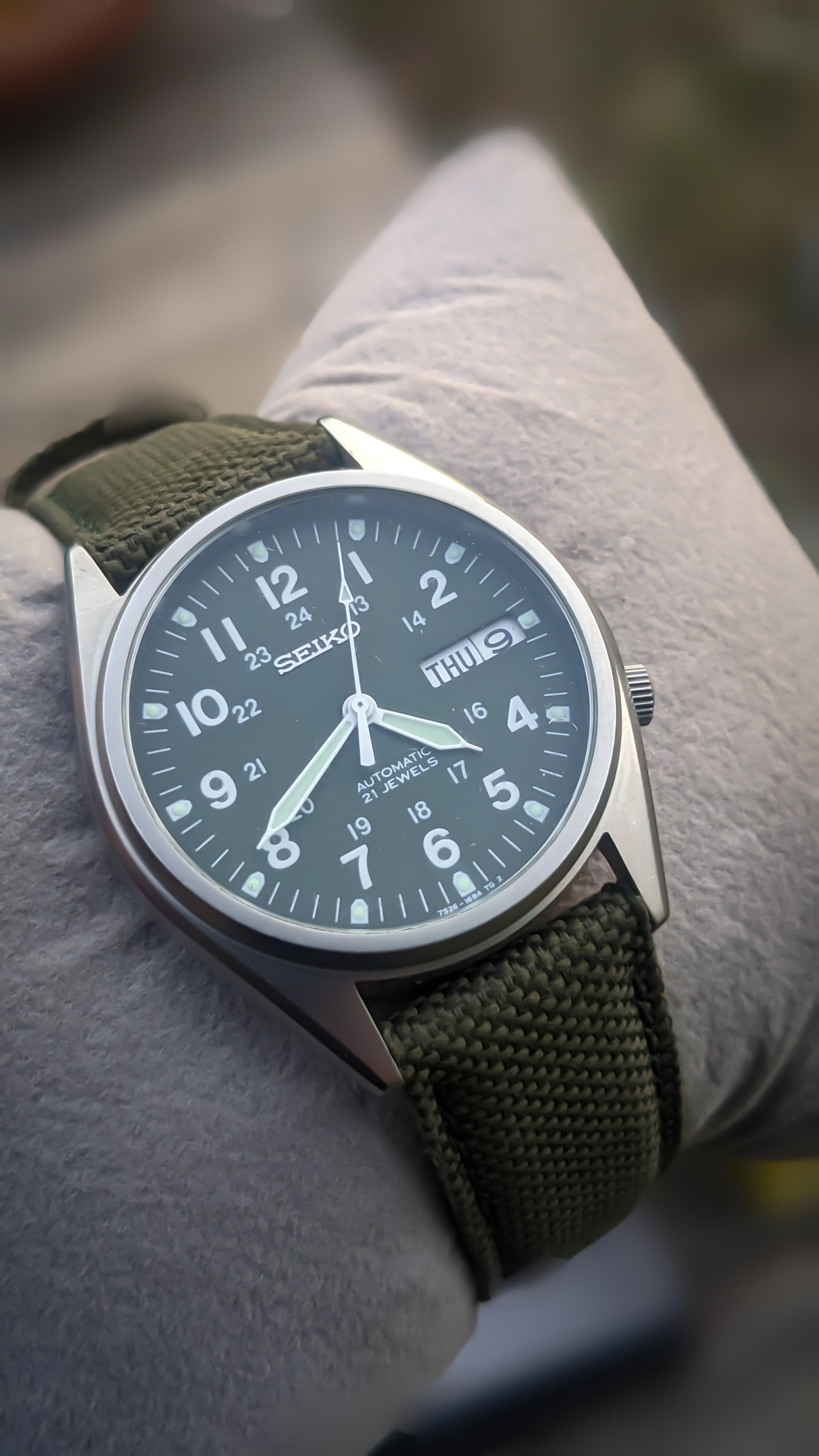 wts] Seiko SKX Military field Green Dial Automatic SKX427 7S26