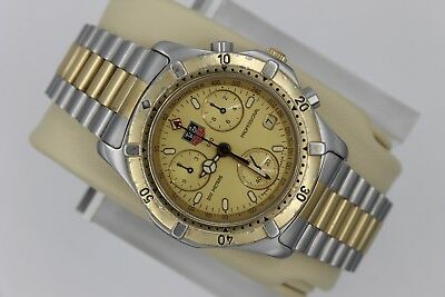 Tag Heuer 2000 CE1124 GOLD Professional Watch Mens Chronograph