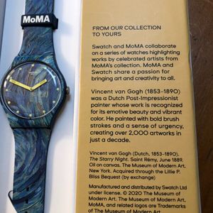 SWATCH X MoMa VINCENT VAN GOGH STARRY NIGHT WATCH---Never Worn