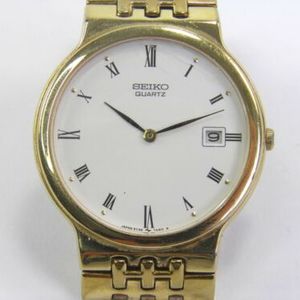 Vintage Mens Seiko Date 5Y39-7A40 gold tone quartz dress wrist watch |  WatchCharts