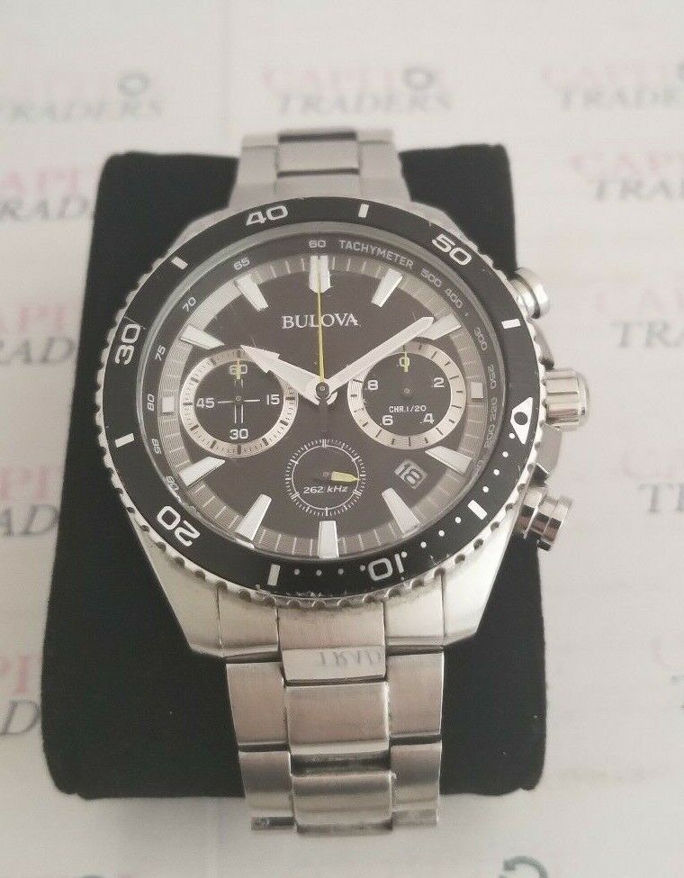 bulova high frequency sport stainless steel men's watch