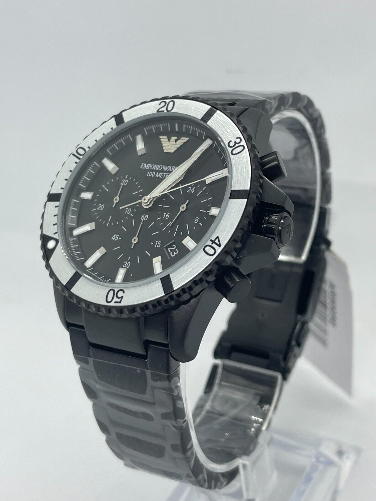 Emporio Armani AR80050 Men's Black Stainless Steel Chronograph