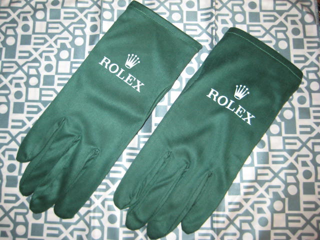 New Rolex Green Microfiber Gloves New In Plastic Limited supply