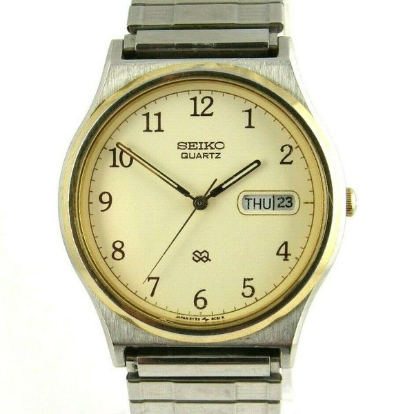 Vintage Seiko SQ 5Y23-8A71 Two Tone Men's Quartz Watch | WatchCharts