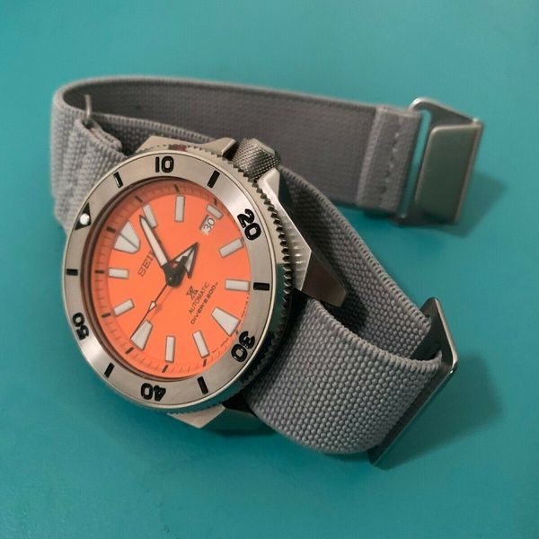 Seiko Samurai Prospex Dive Watch - Orange - Modded Bezel - SRPC07 ...