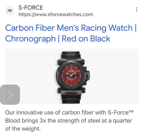 S force carbon discount watch