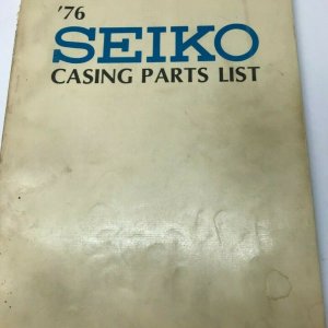 Vintage Seiko 1976 Casing Parts List Catalog, Over 150 Pages Of Info !! |  WatchCharts