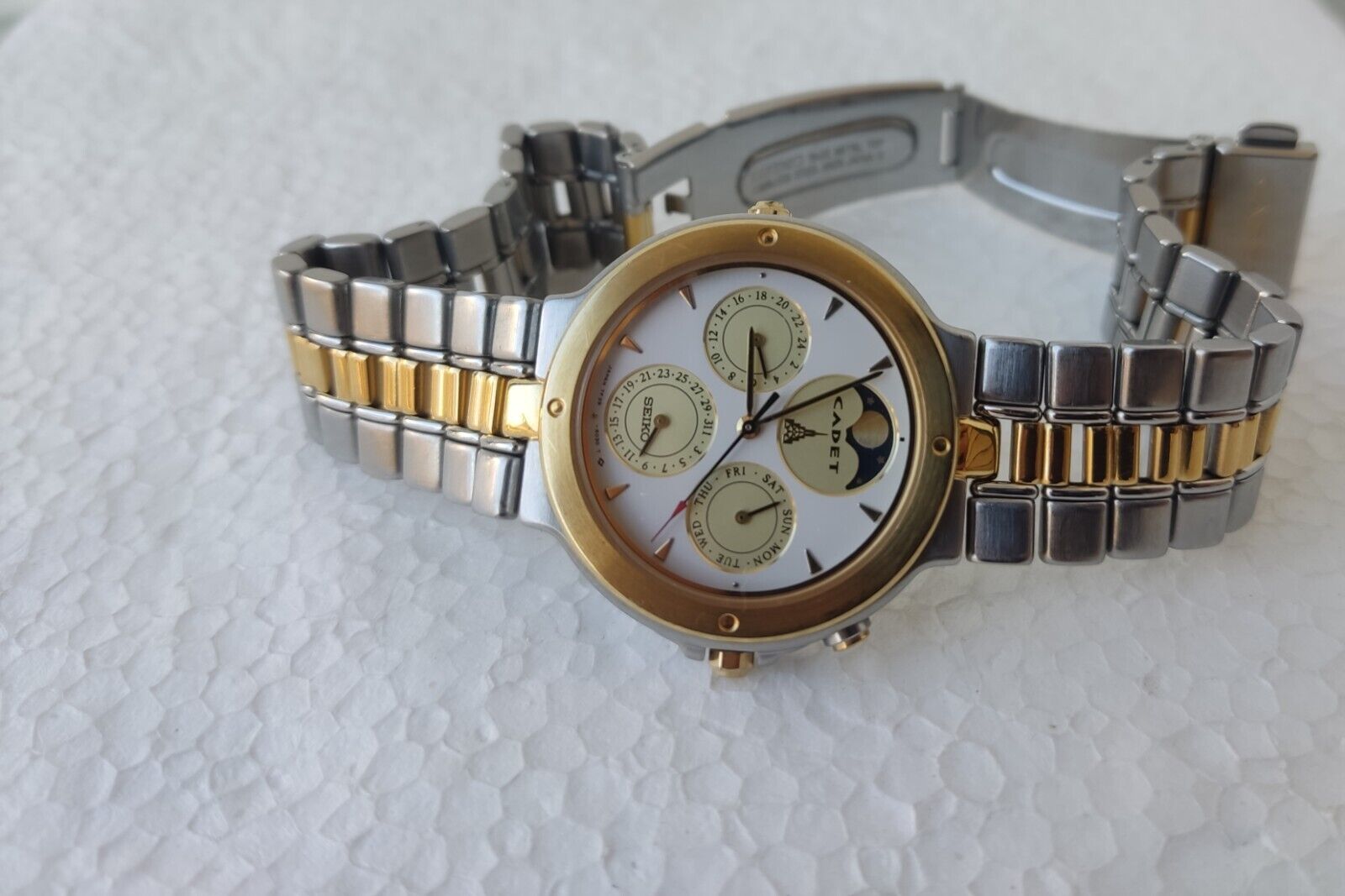 激レア メンズ セイコーSEIKO カデット ムーンフェイズ 7F39-6050