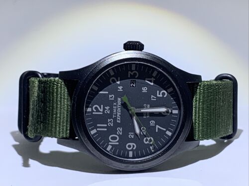 Timex TW4B04700 Men s Green Nylon Strap Analog Dial Quartz Genuine