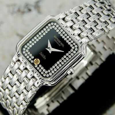 Authentic Raymond Weil Fidelio Date Black Dial Ref.4703 Quartz